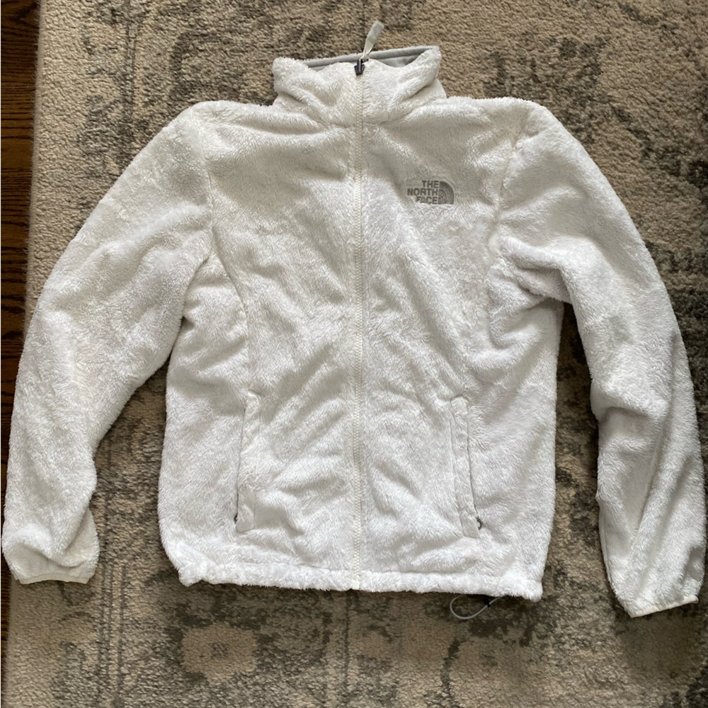 White Fleece Northface Jacket